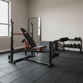 Πάγκος με ορθοστάτες & μαξιλάρι δικεφάλων, X-FIT 46.
Βαρύς, σταθερός, ανθεκτικός! 
Με ενσωματωμένους ορθοστάτες και ρυθμίσεις σε οριζόντια και επικλινή θέση.
✅️ Εξάρτημα εξάσκησης ποδιών για περισσότερες επιλογές άσκησης, χωρίς να χρειάζεσαι περισσότερο χώρο
✅️ Μαξιλάρι δικεφάλων για στοχευμένη εκγύμναση χεριών