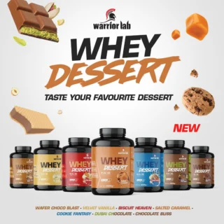 Νέα πρωτεΐνη Whey Dessert από την Warriorlab, με τις πιο απολαυστικές γεύσεις που έχεις δοκιμάσει σε shake! 
Taste your favourite dessert. 🍫🍪🥤 ➡️Link in bio